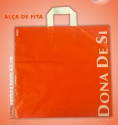 sacola plástica alça de fita